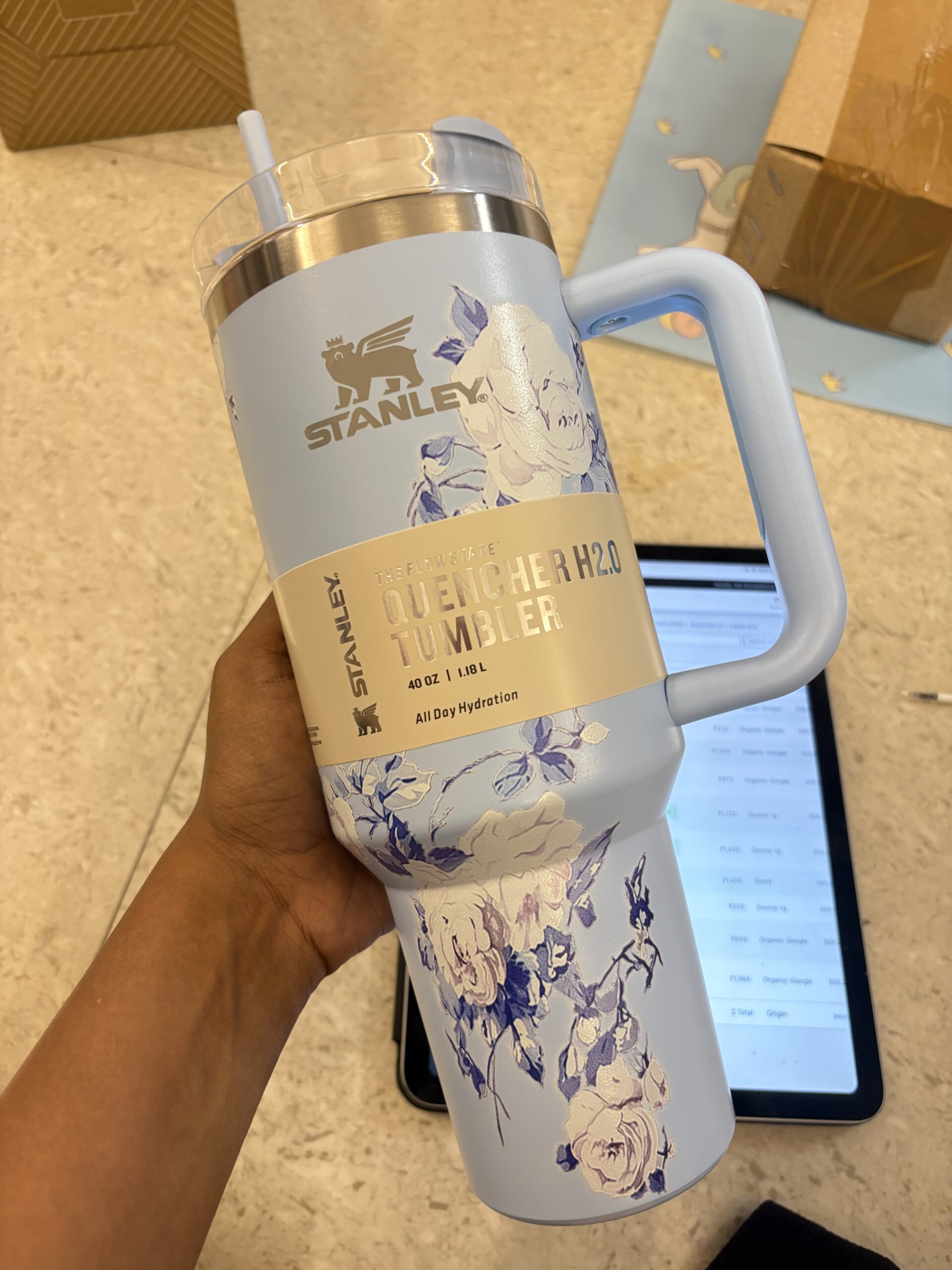 Floral blue Stanley