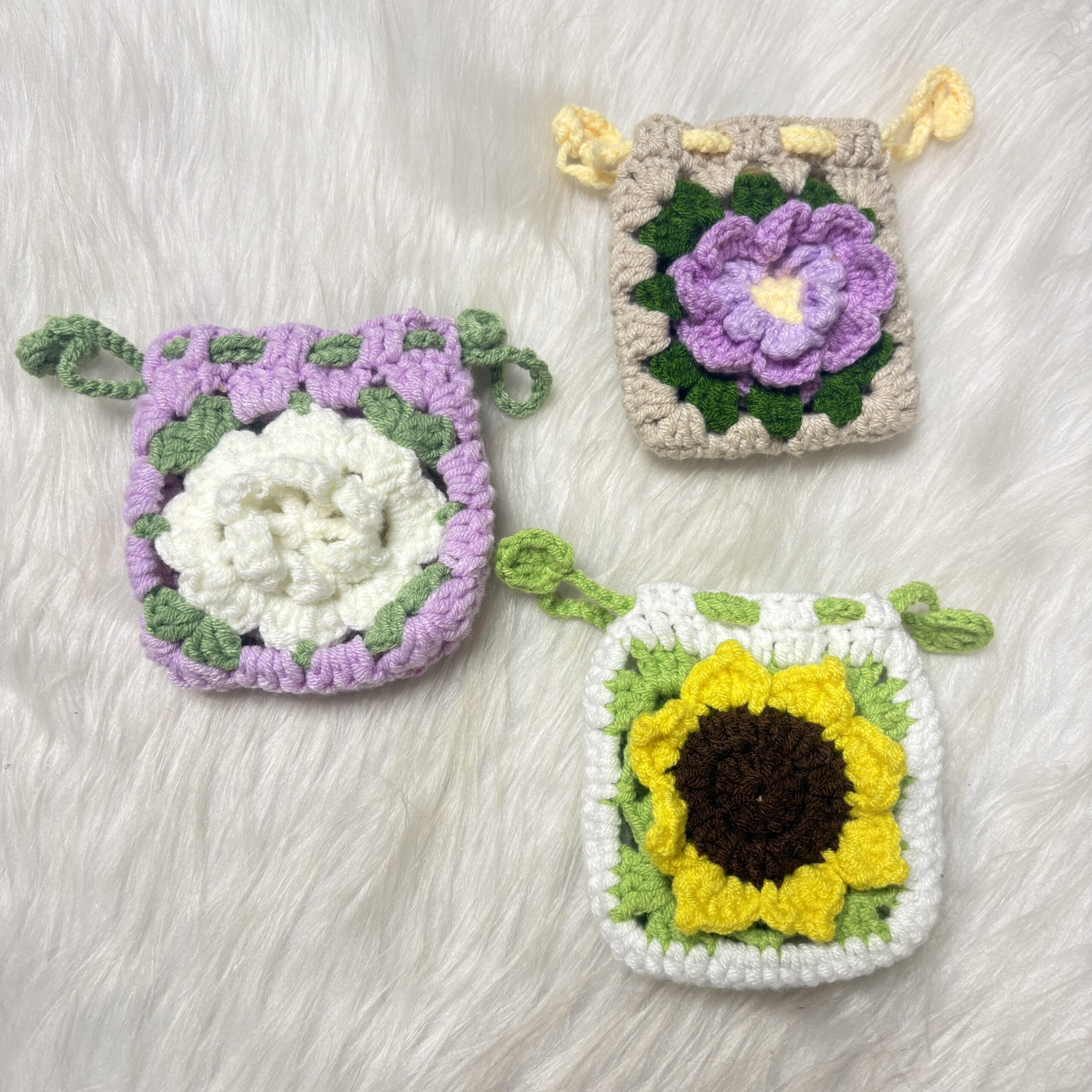 Cute crochet coin pouches